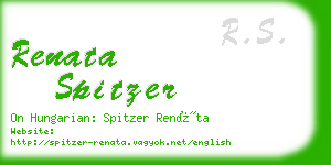 renata spitzer business card